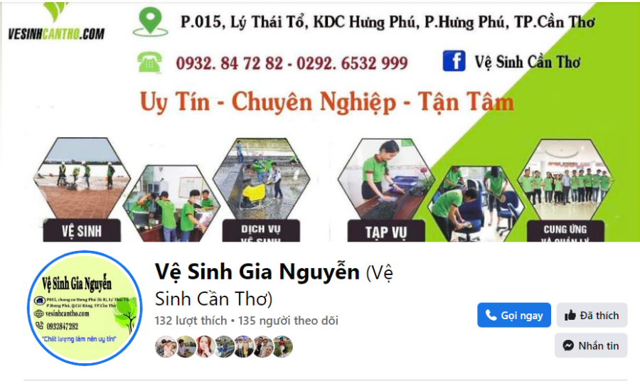 trang fanfage Vệ Sinh Gia Nguyễn